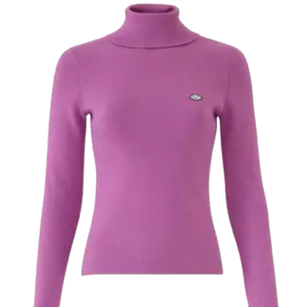 See by Chloe- Rent the Runway, XL but fits as a small.Fitted, turtleneck purple.